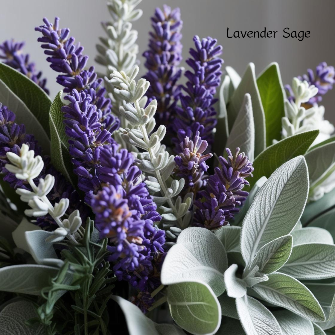 LAVENDER SAGE Body Powder, 8oz - Talc and Cornstarch Free, natural dusting powder