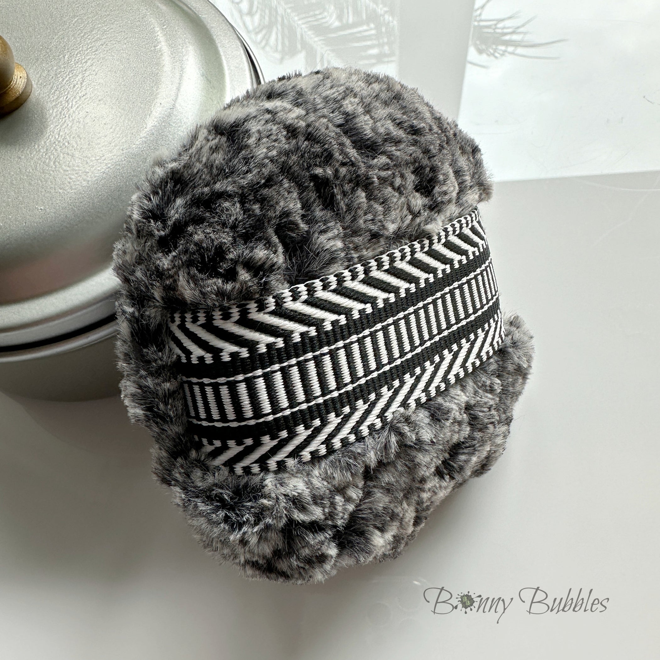 GRAY Body Powder Duster, 5 inch
