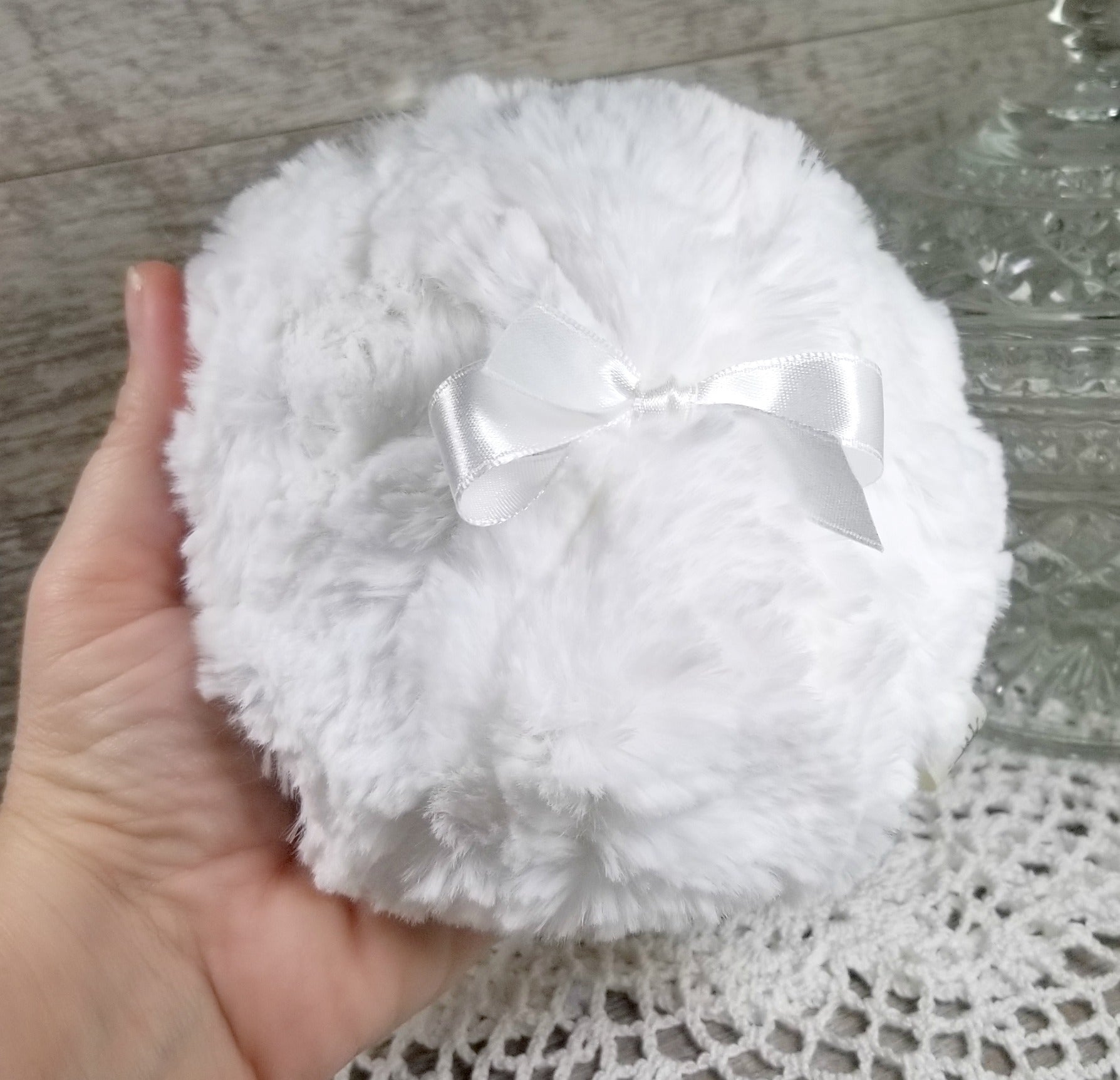 white powder puff