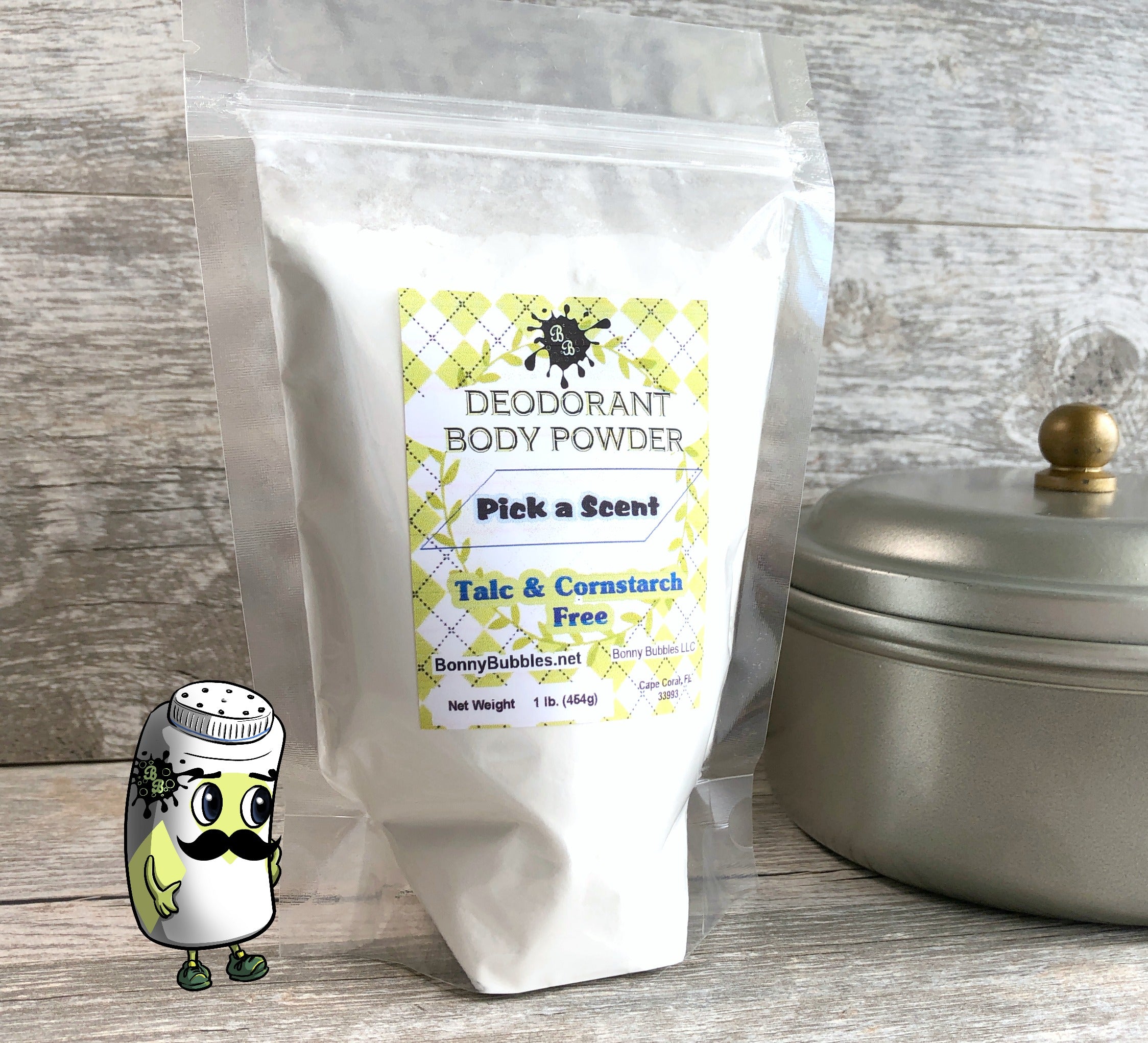 BULK Body Powder, by the Pound for Men Natural Deodorant, loose