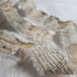 Shabby Hand Frayed Cotton Fabric Ribbon - Script Words, Cursive Text, Vintage Grunge Aesthetic