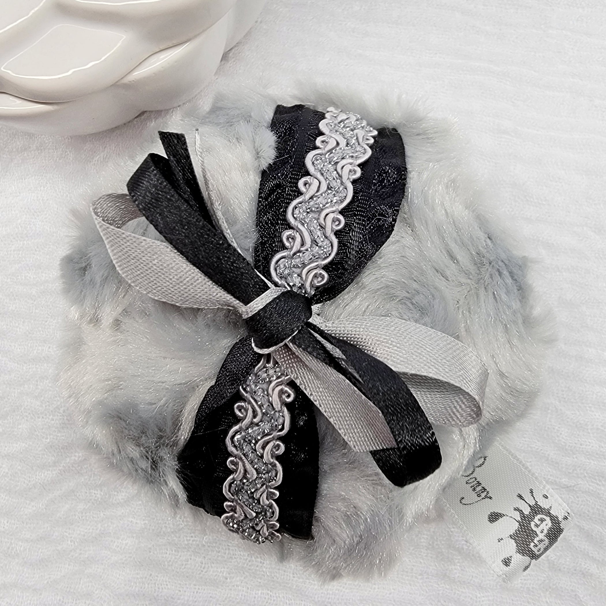 GRAY Powder Puff, small 3.5 inch