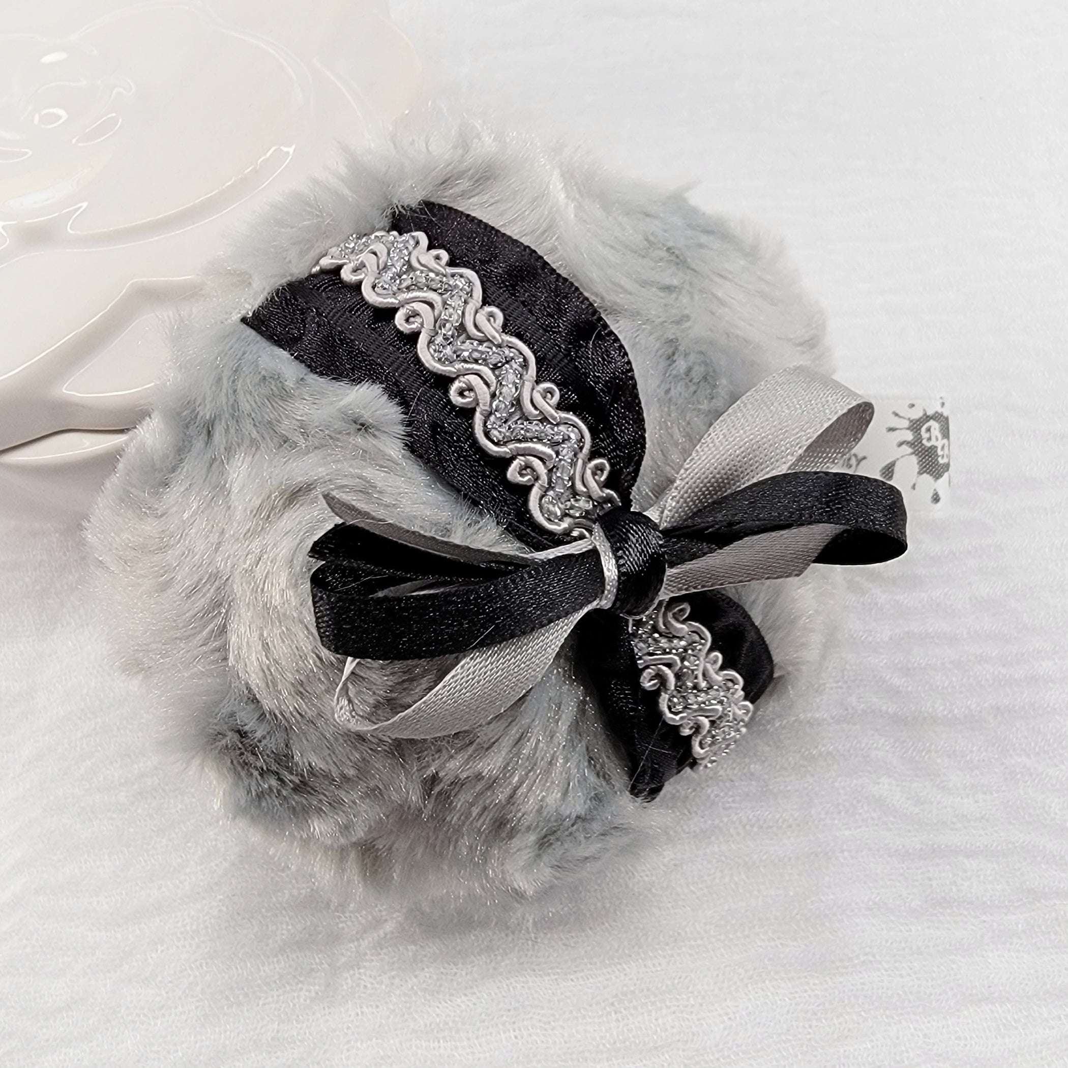 GRAY Powder Puff, small 3.5 inch