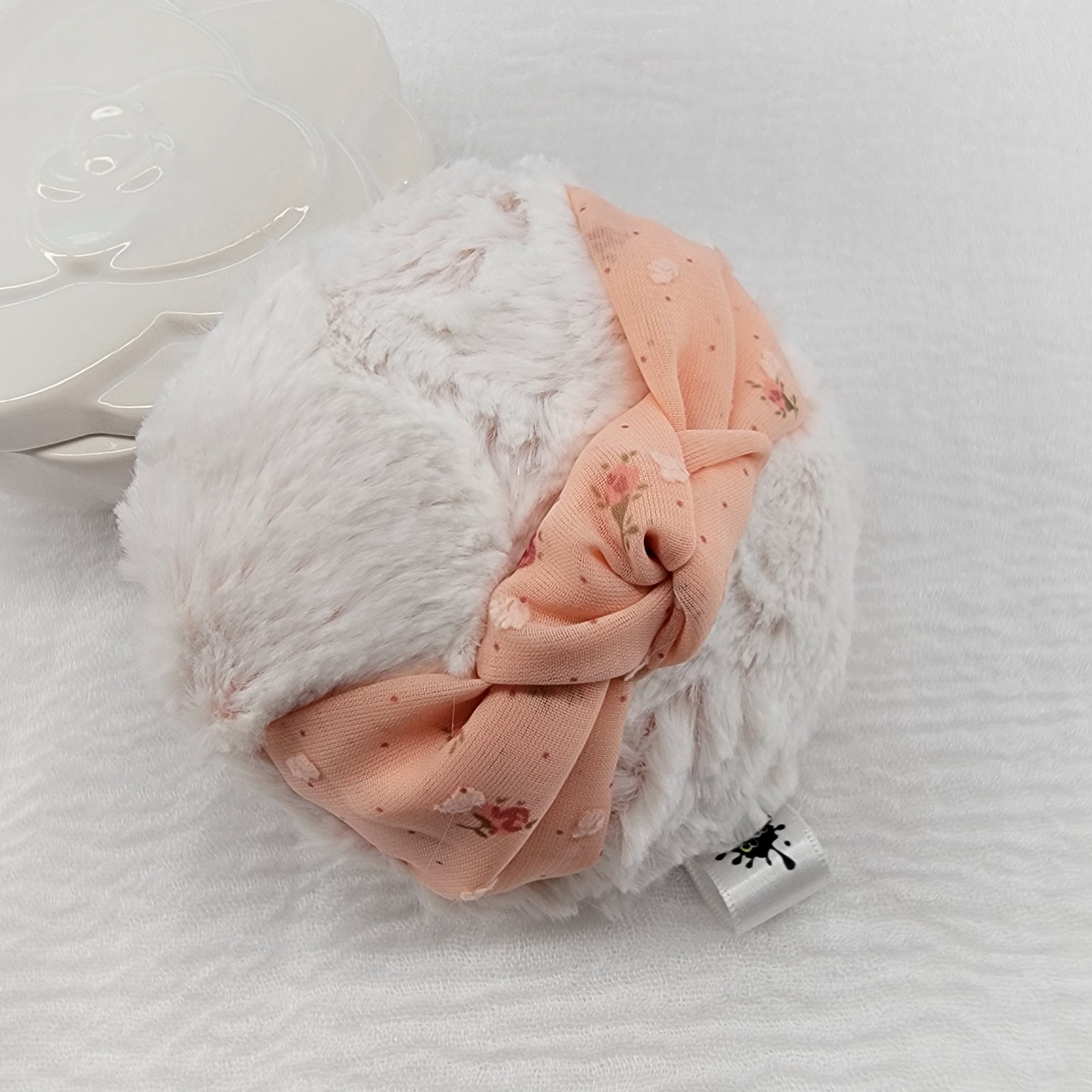 Body Powder Puff - Peach, 4 inch