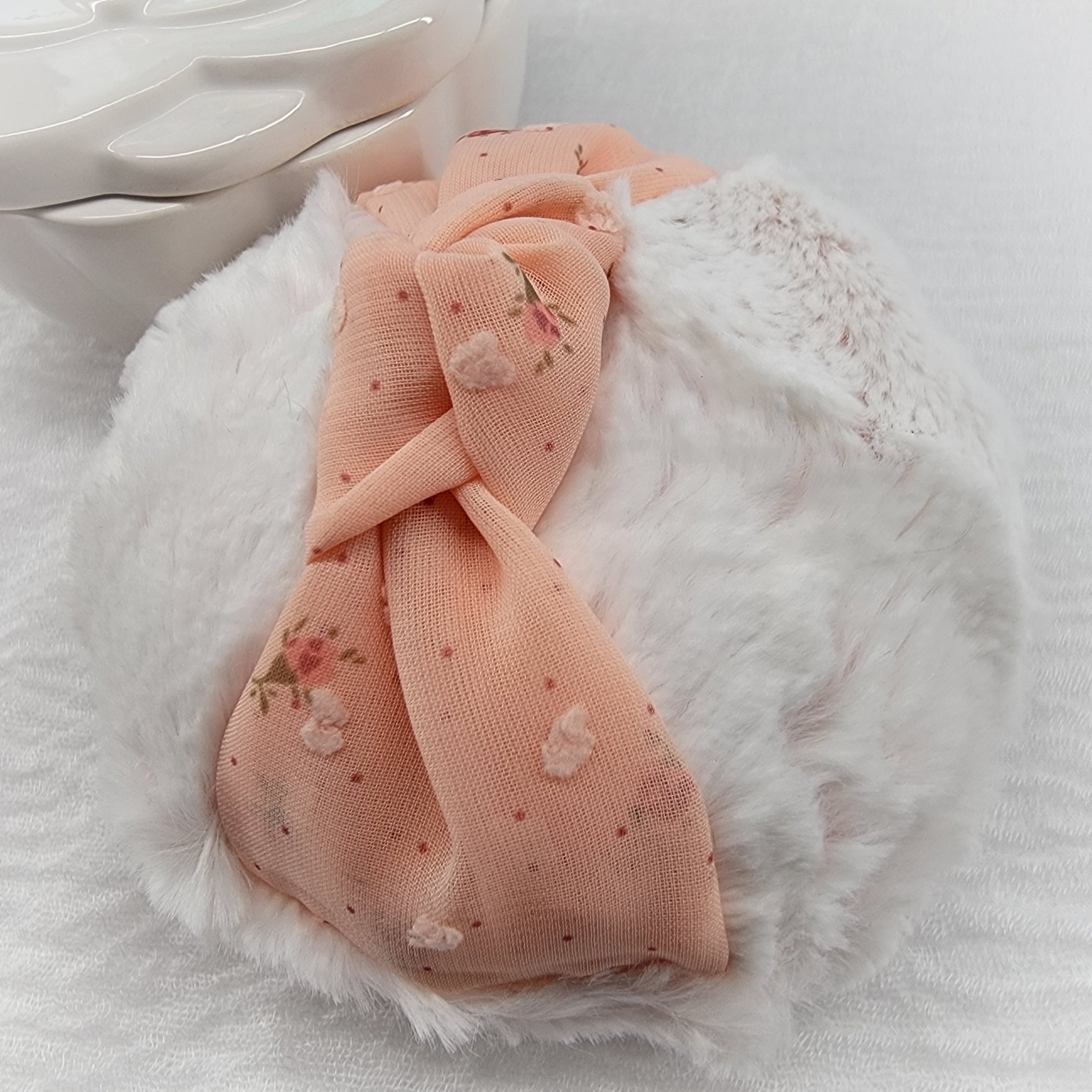 Body Powder Puff - Peach, 4 inch