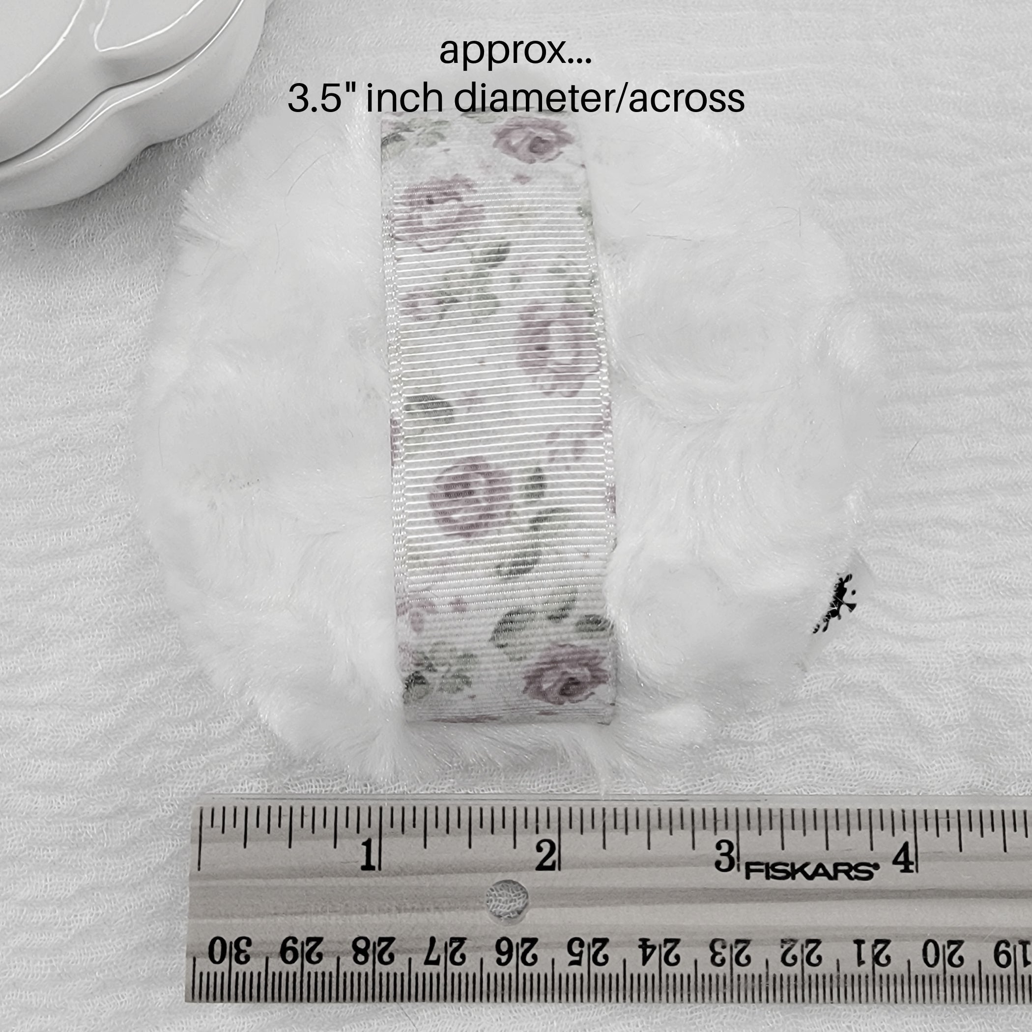 Powder Puff - Pink Roses, 3.5" inches