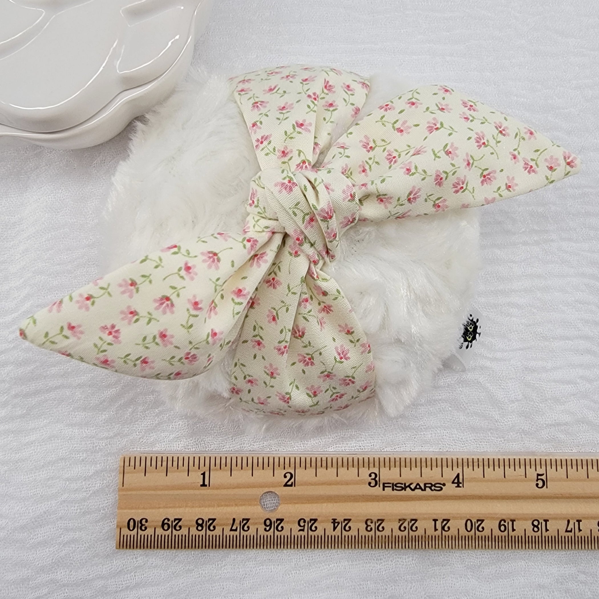 Body Powder Puff - Tiny Pink Floral, 4 inch