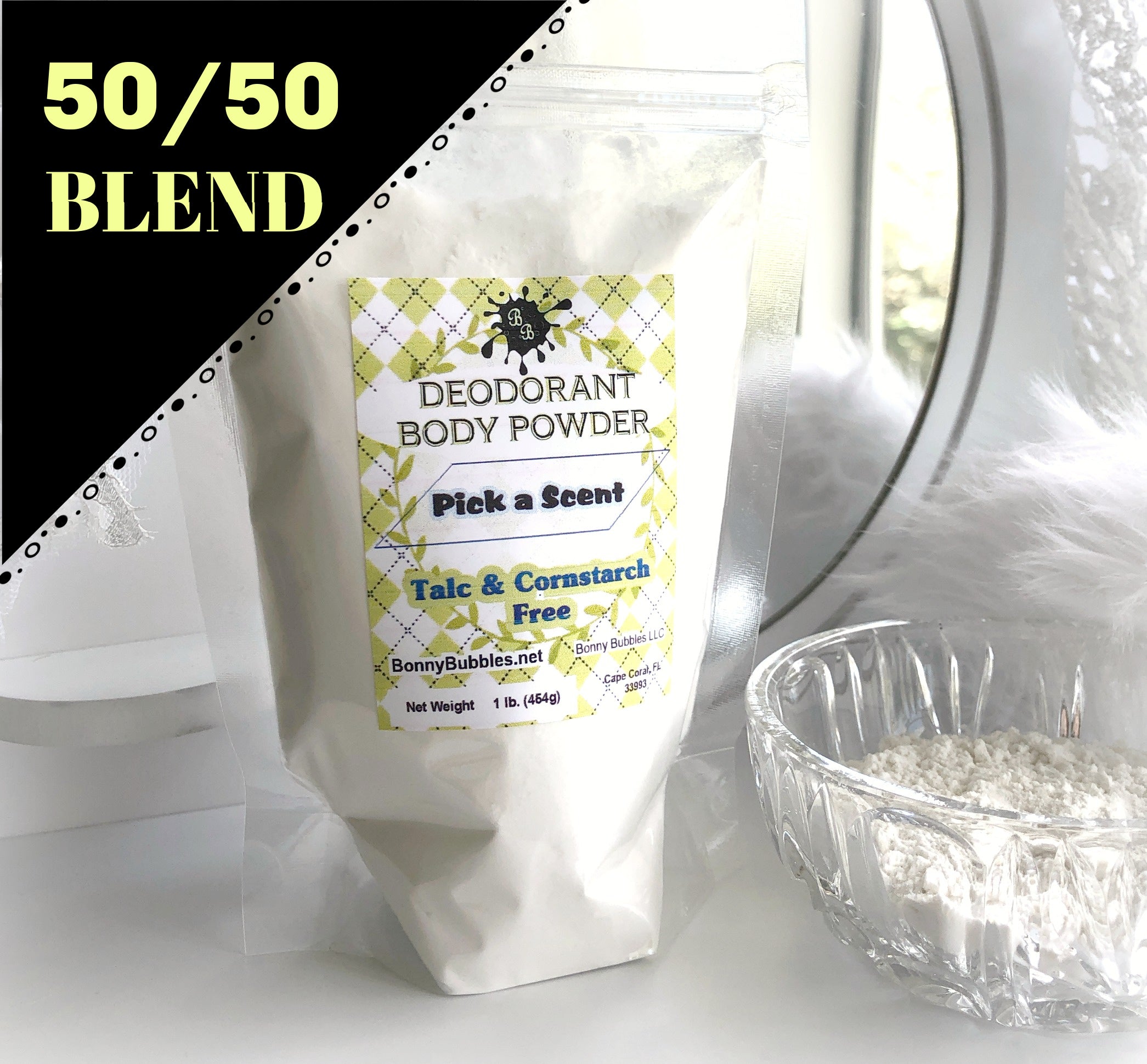 50/50 Blend - BULK Body Powder, by the Pound - Create your own