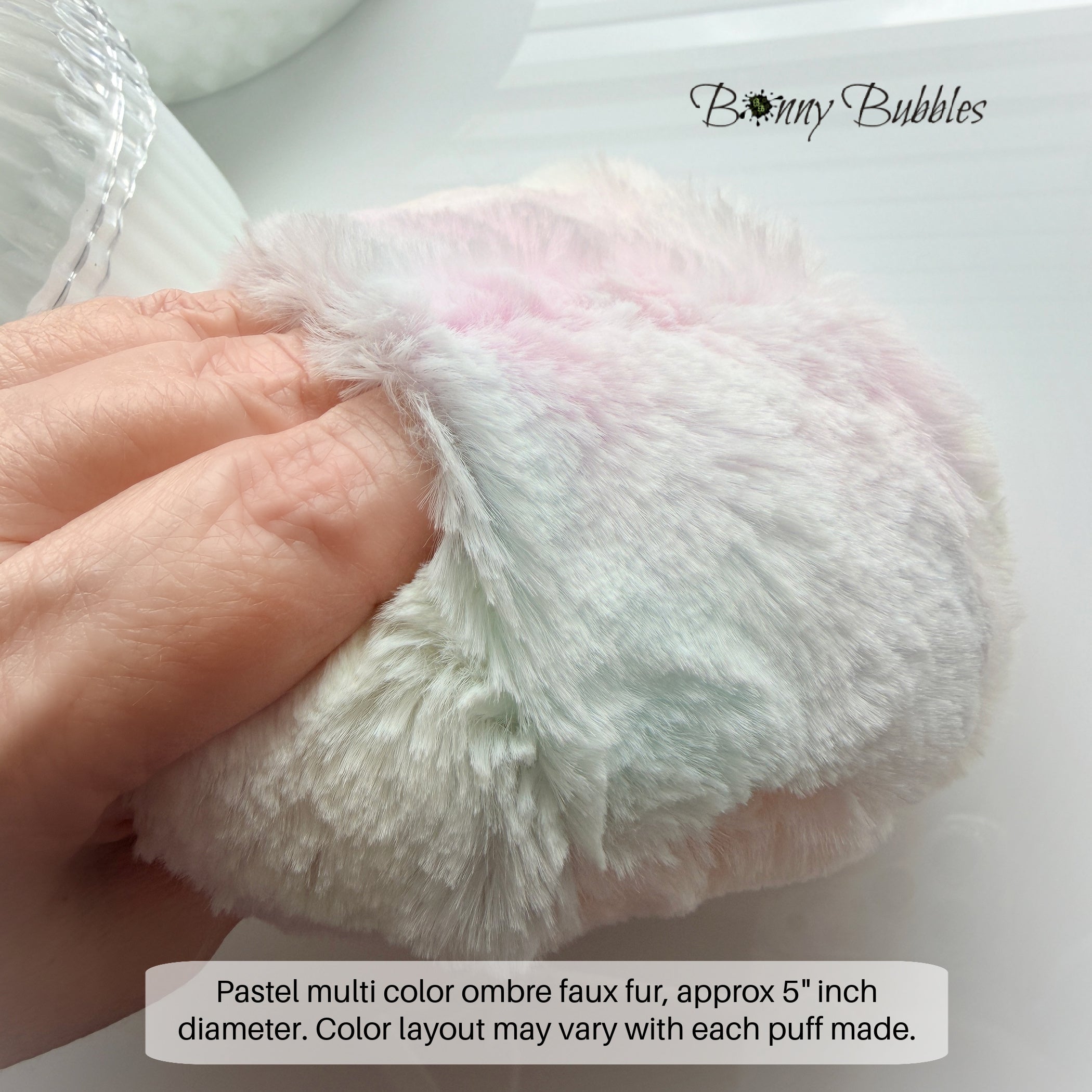 Pastel Ombre Powder Puff, Large 5 inch