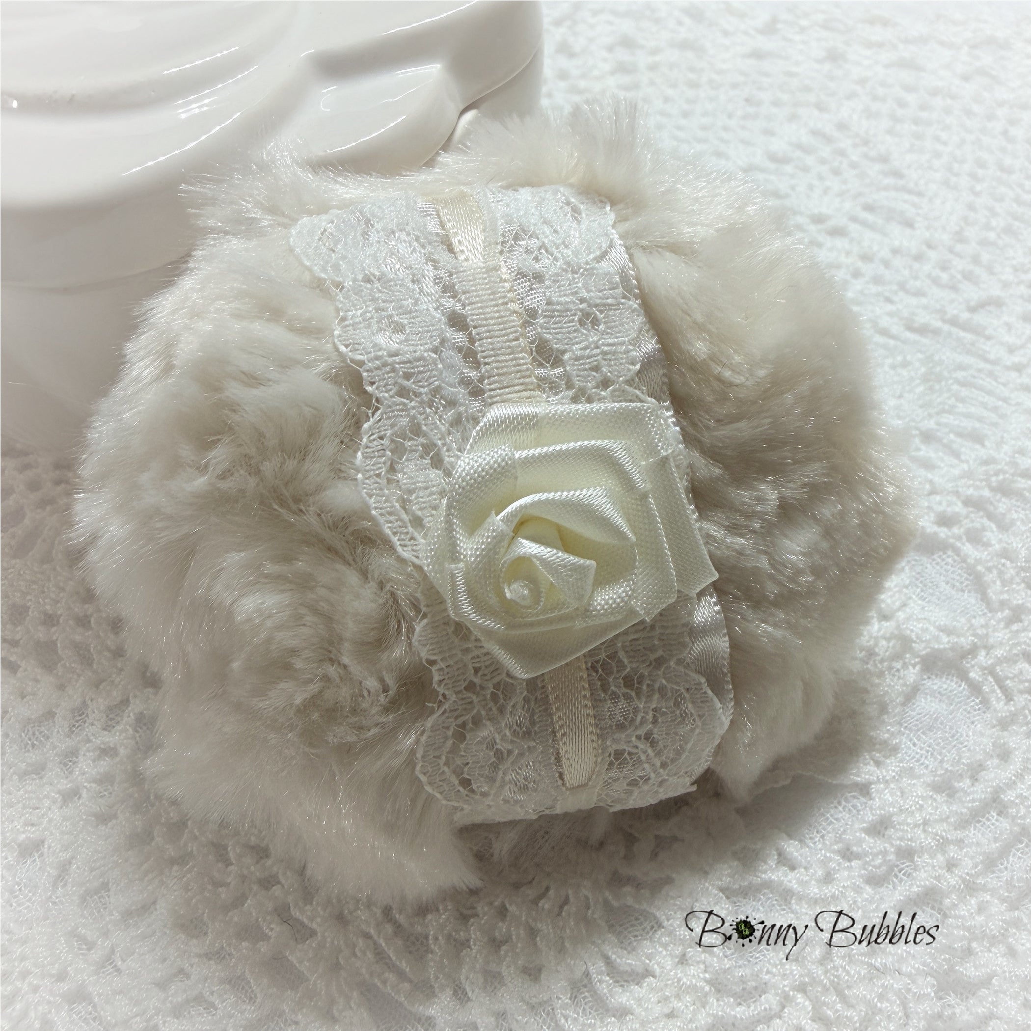 Light Beige Powder Puff,  Mini 3 inch
