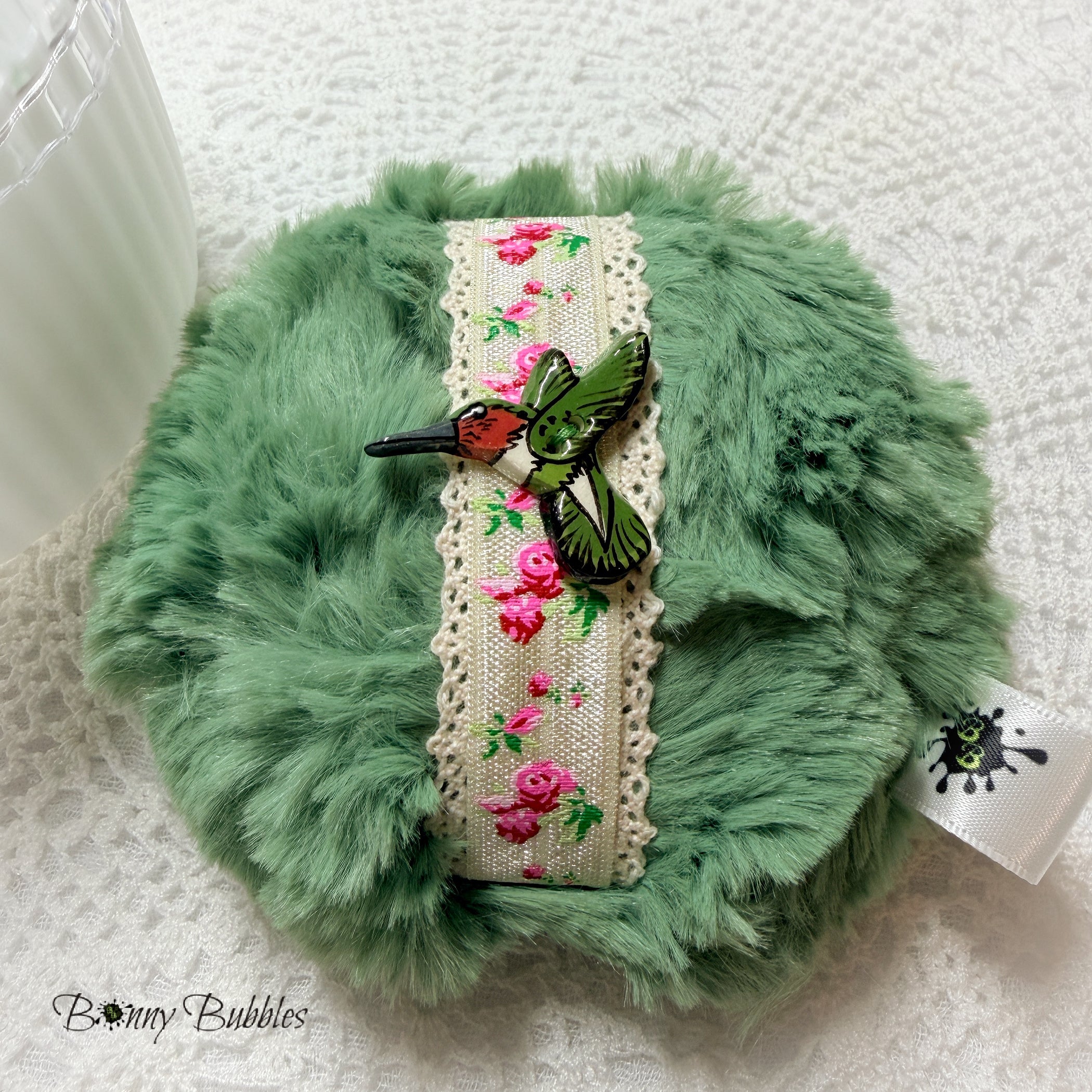 GREEN Powder Puff, 4 inch