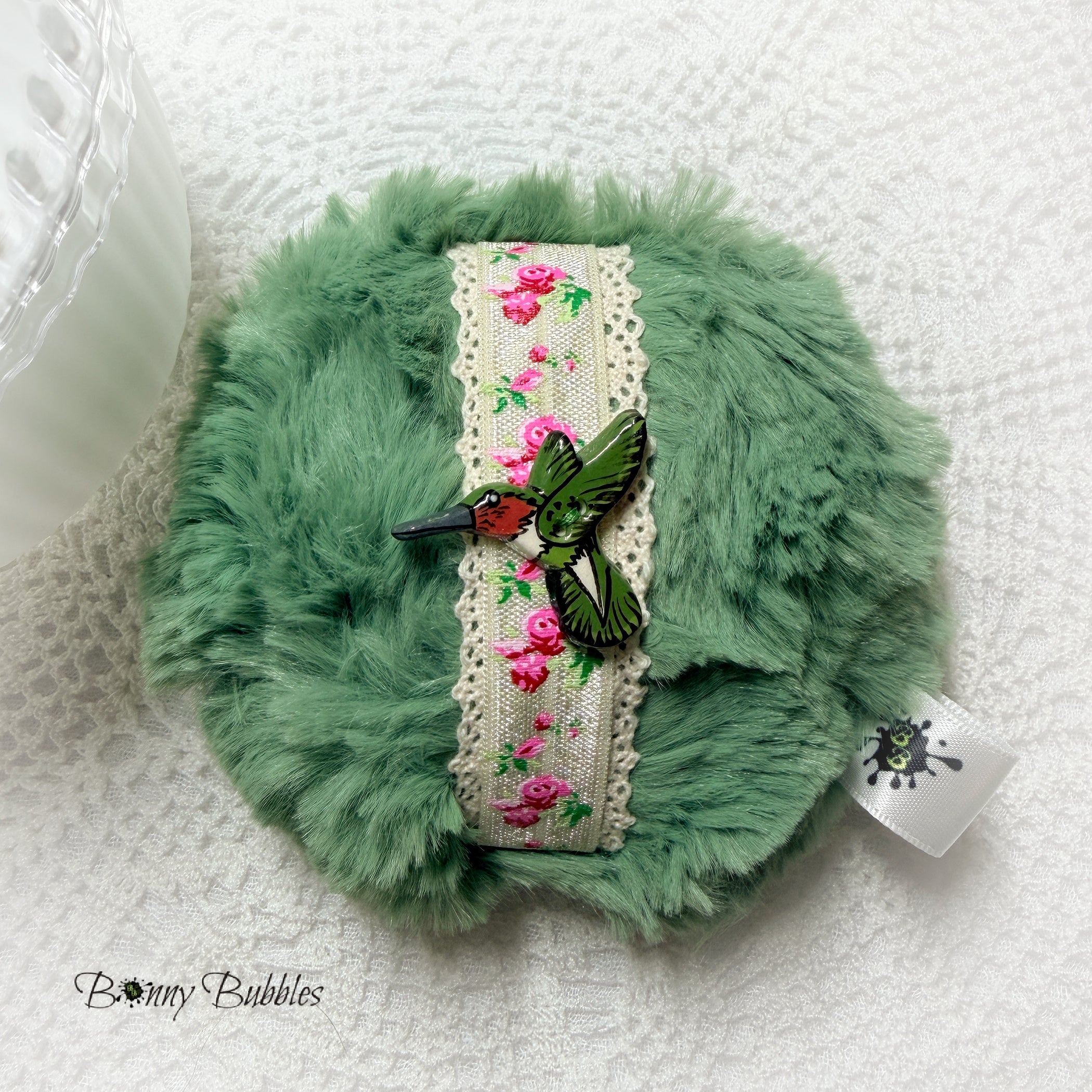 GREEN Powder Puff, 4 inch