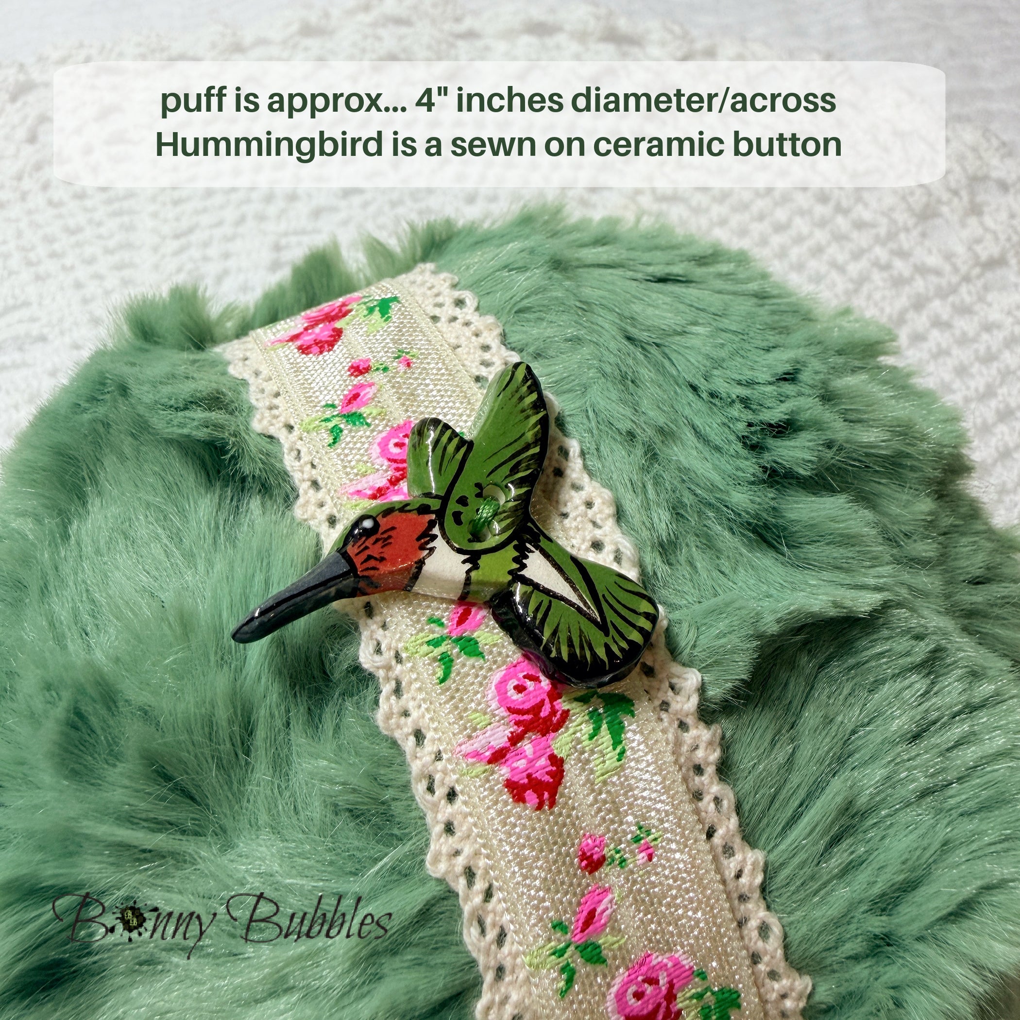 GREEN Powder Puff, 4 inch