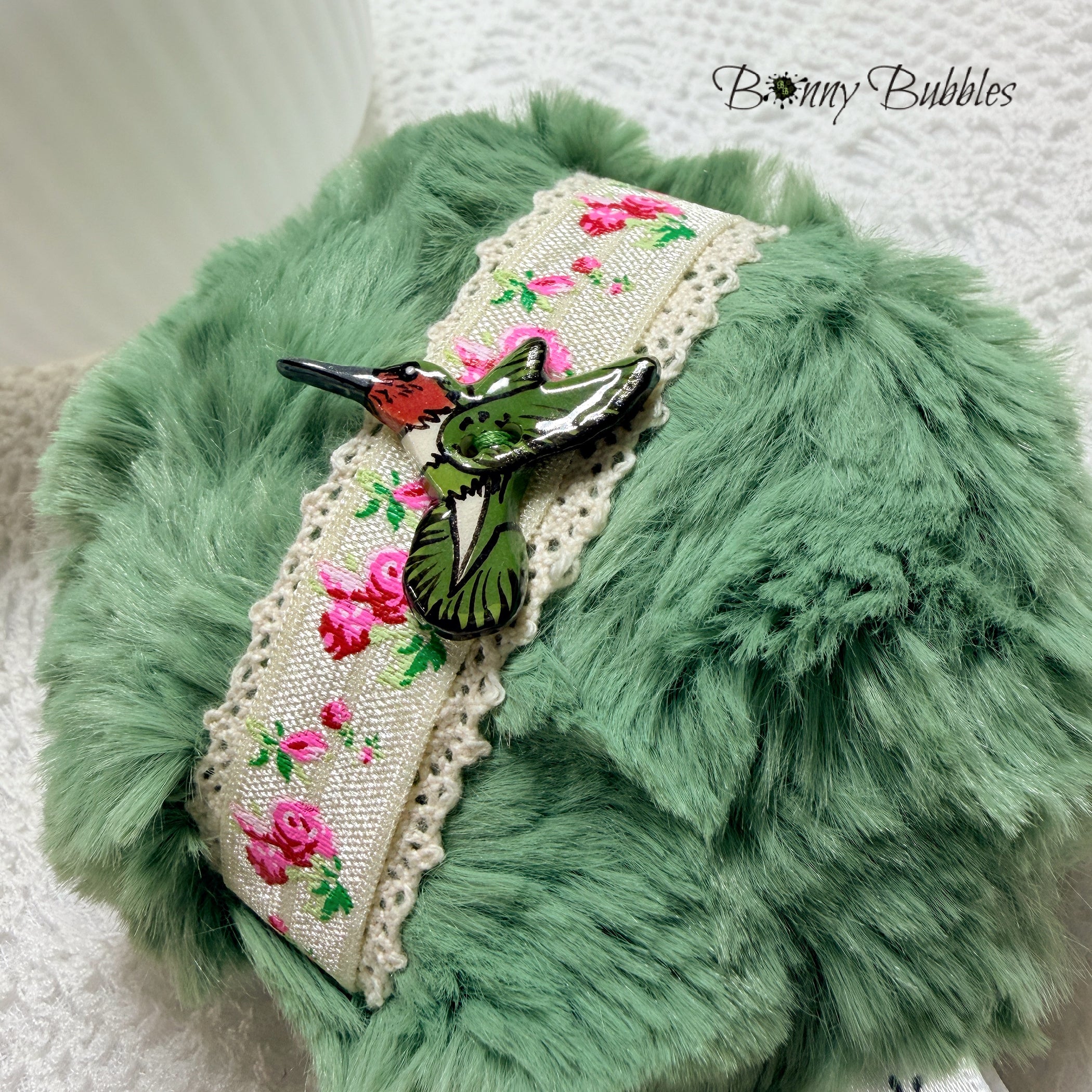 GREEN Powder Puff, 4 inch
