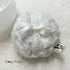 WHITE Powder Puff with Lace, 4 inch