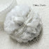 WHITE Powder Puff with Lace, 4 inch