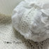 WHITE Powder Puff with Lace, 4 inch