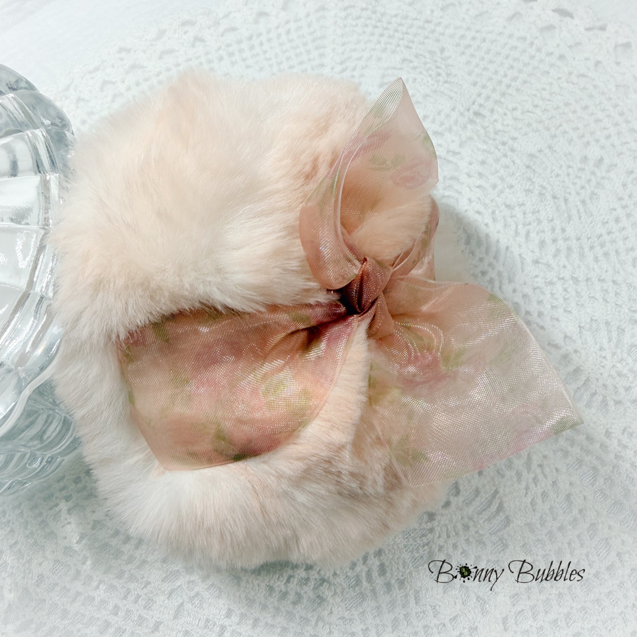Peach Powder Puff, Large 5 inch - for dusting powder