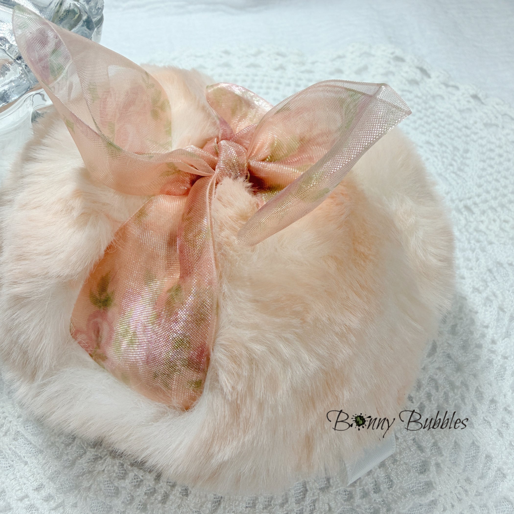 Peach Powder Puff, Large 5 inch - for dusting powder