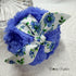 Body Powder Puff - Blue Floral, 4 inch