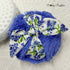Blue Floral Powder Puff - Large 5 inch