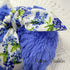 Blue Floral Powder Puff - Large 5 inch