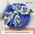 Blue Floral Powder Puff - Large 5 inch