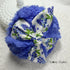 Blue Floral Powder Puff - Large 5 inch