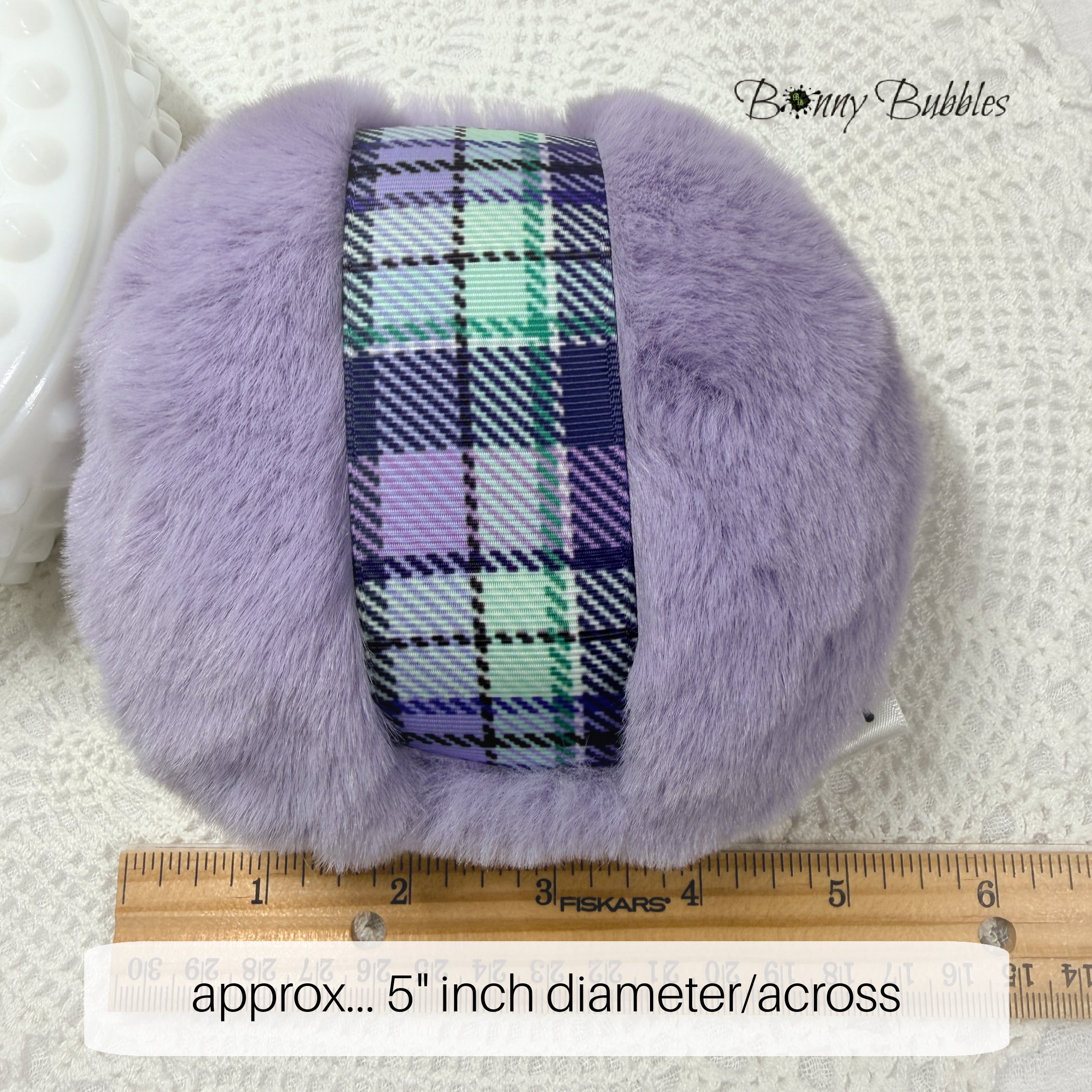 Purple Powder Puff, Large 5 inch
