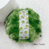 Moss Green Daisy Powder Puff, 4 inch