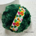 Dark Green Pansy Powder Puff, 4 inch