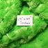 Neon Green Rosebud Minky, 17" x 24" inches - luxuriously soft fake faux fur