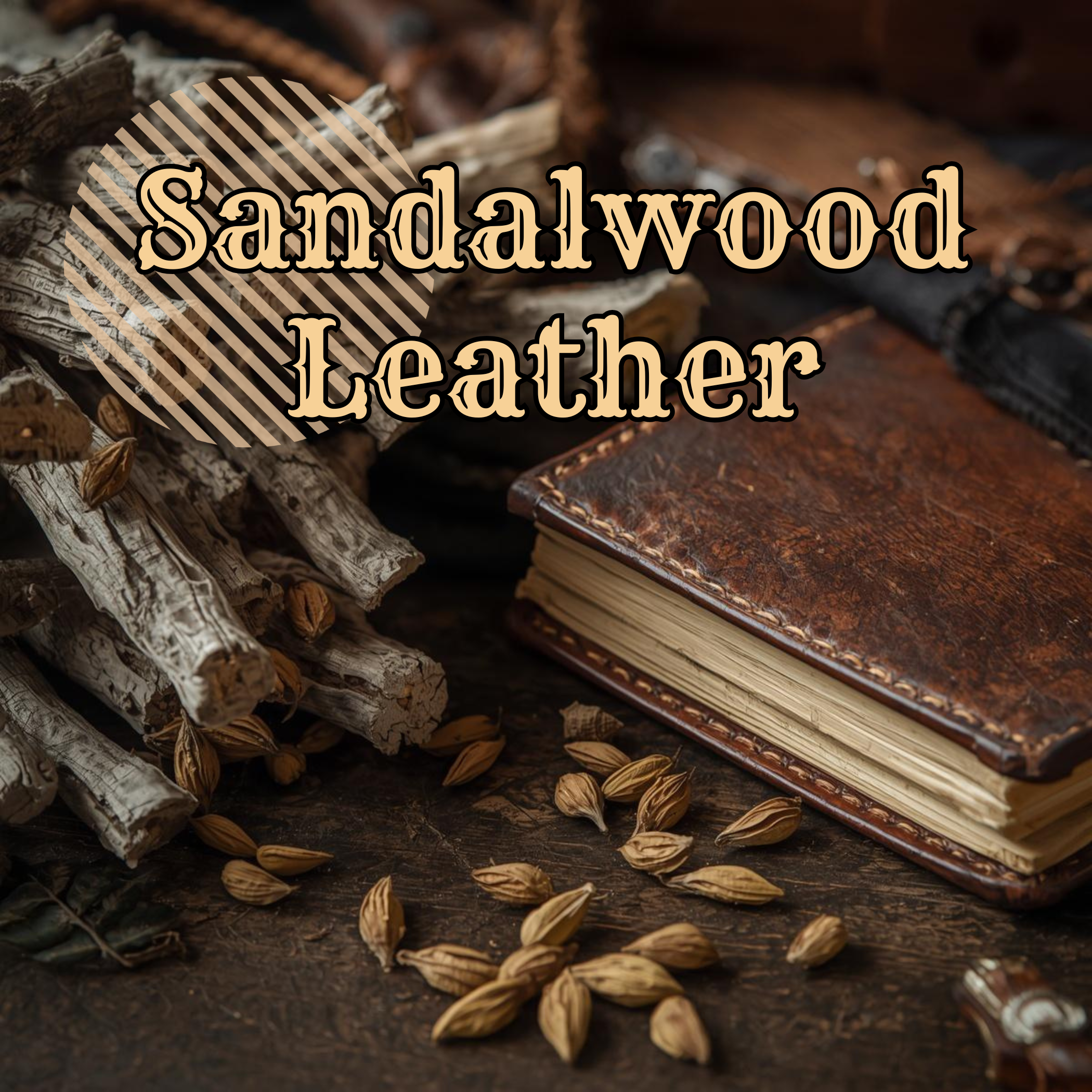 Sandalwood Leather deodorant body powder for men