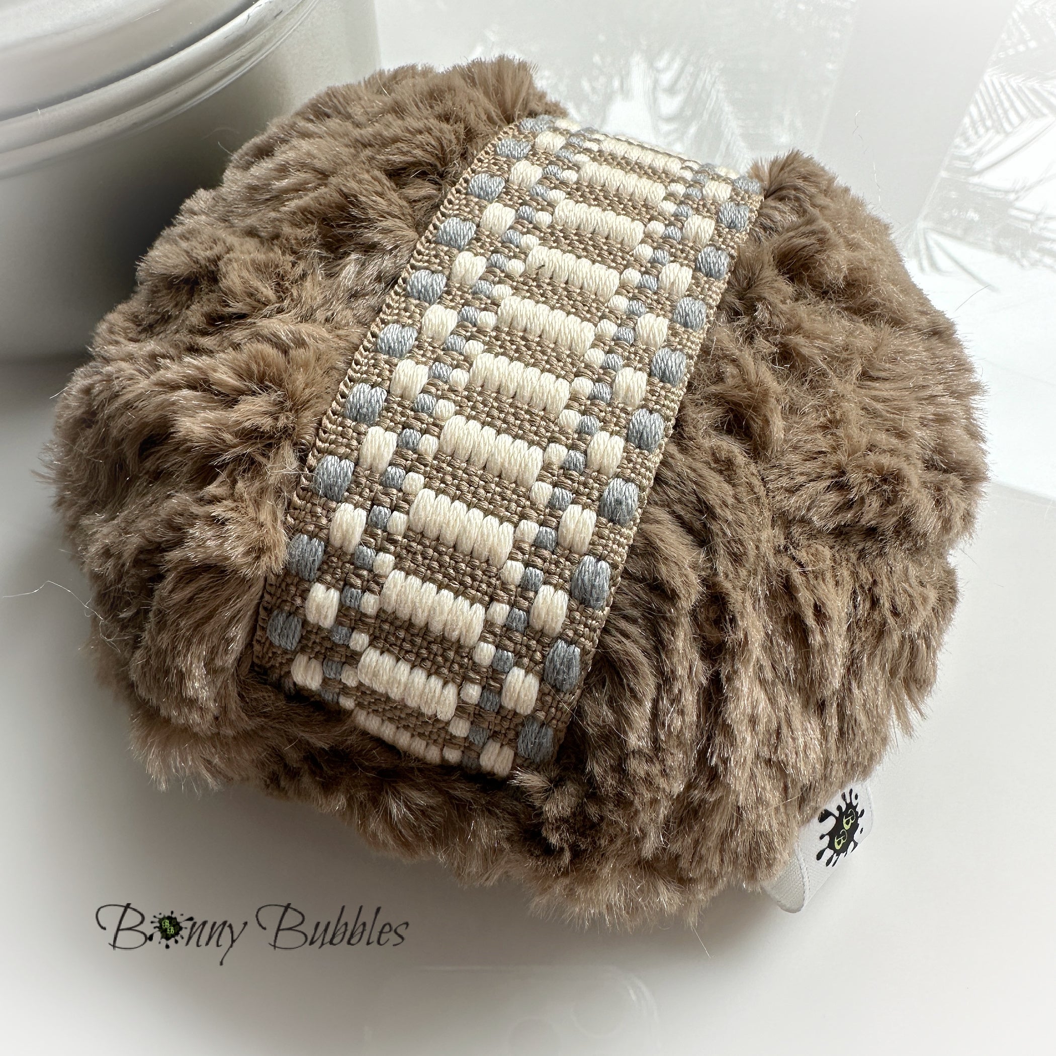 Large Powder Duster - Cocoa Brown, 5 inch