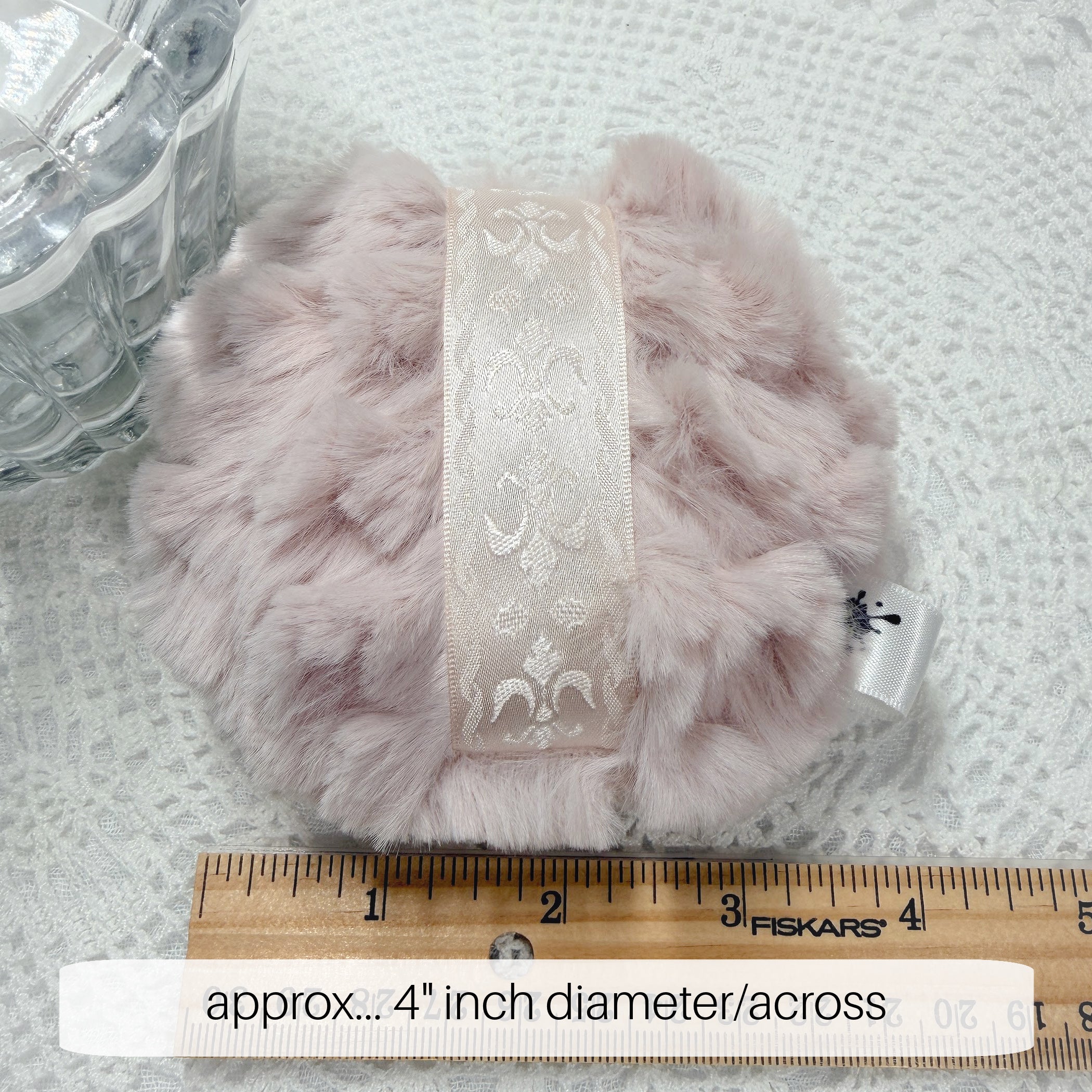 Vintage Rose Pink, Powder Puff 4" inch