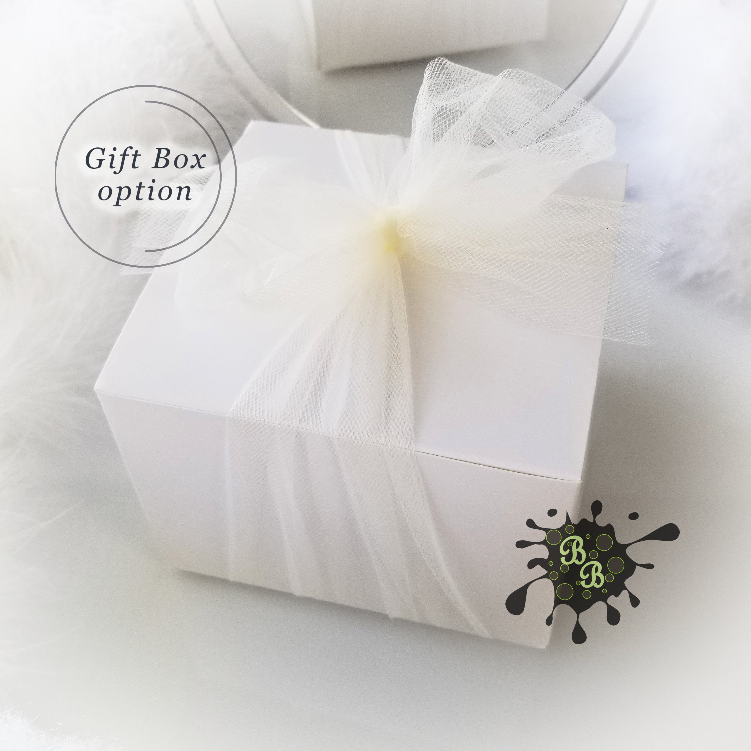 FROSTED AQUA Body Powder Puff, 5 inch - gift box option