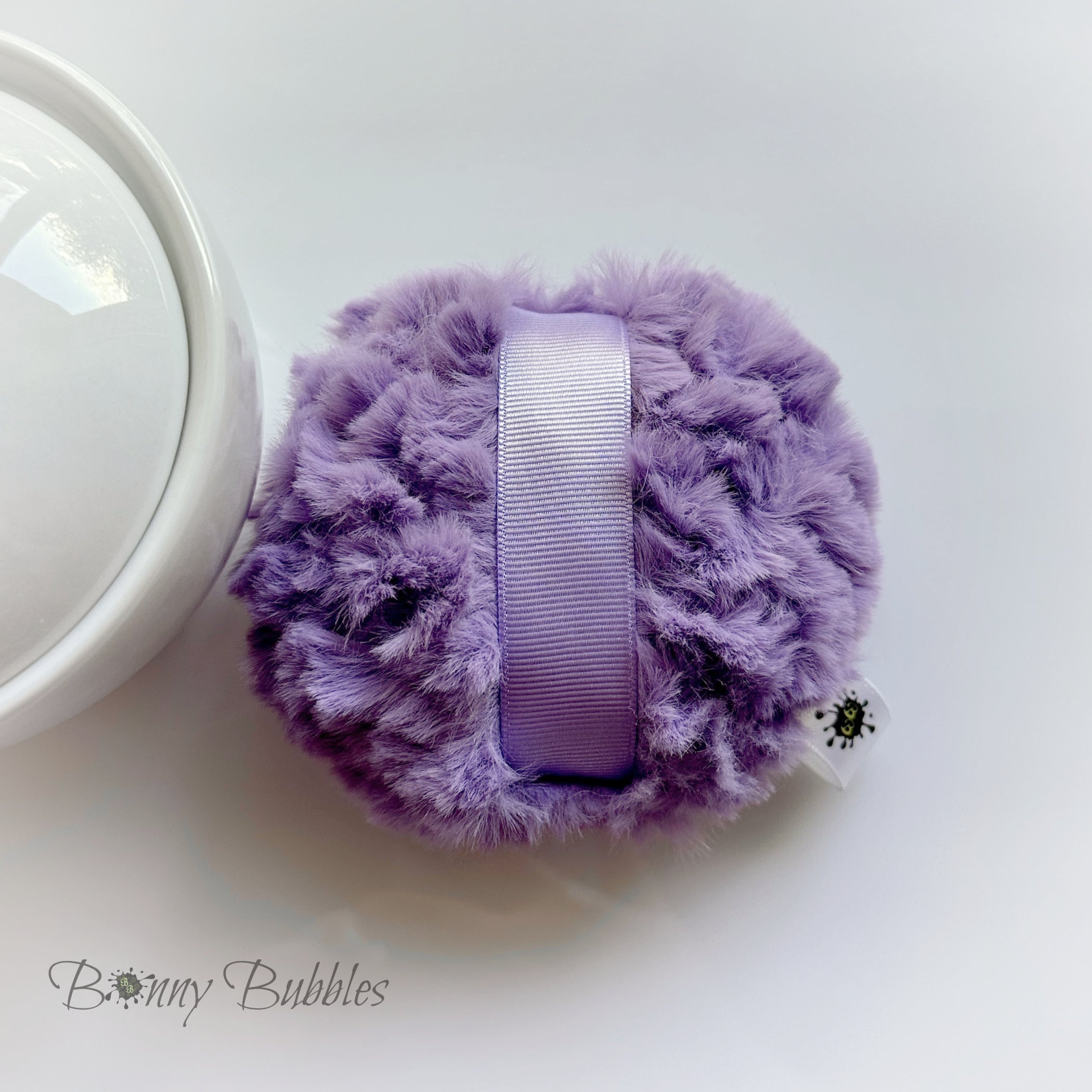 Lavender Purple Powder Puff, 4 inch - gift box option