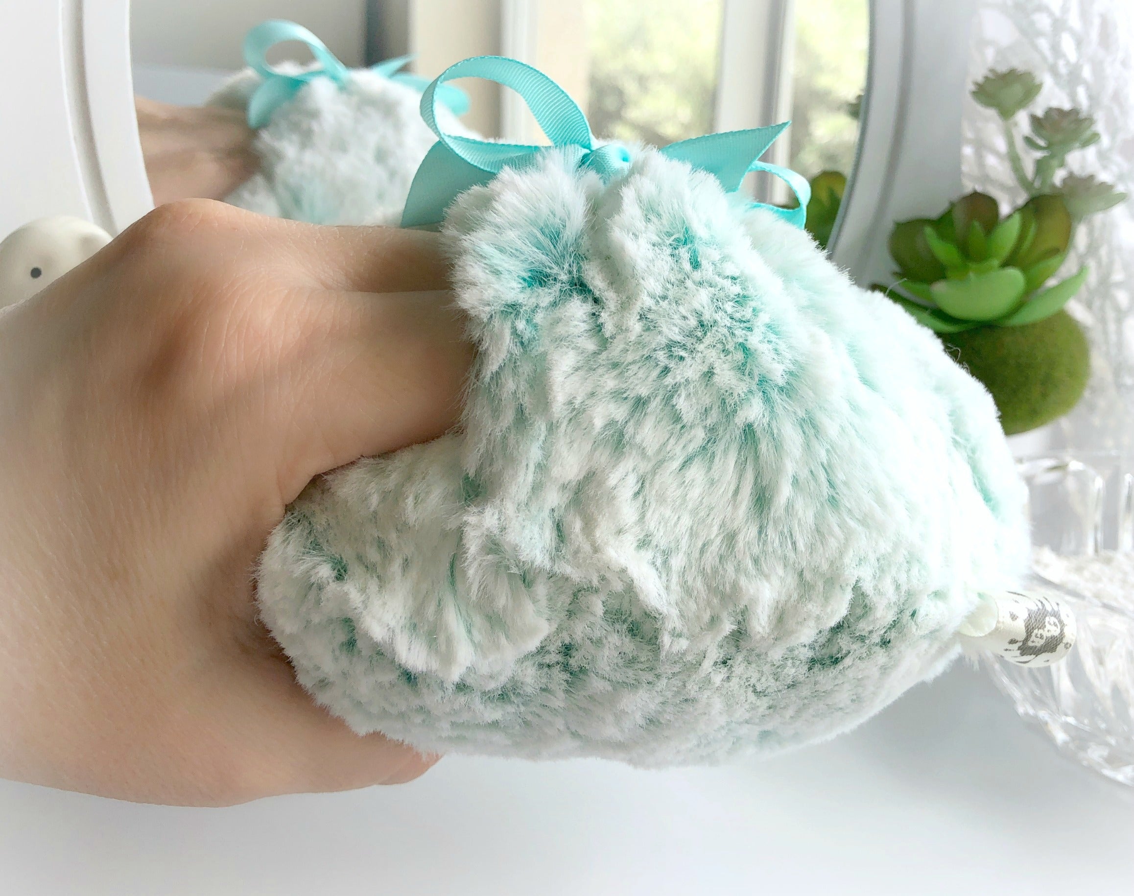 aqua body powder pouf