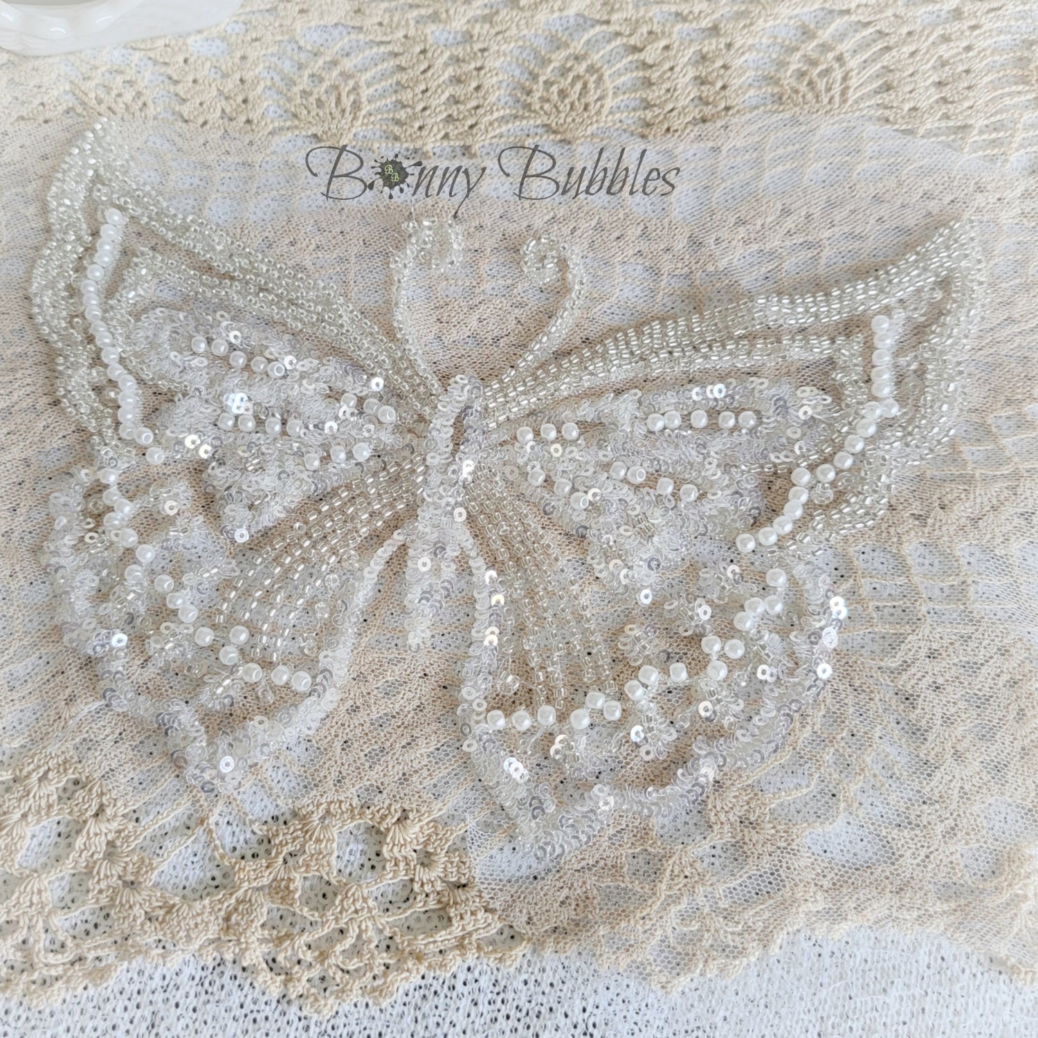 butterfly applique with beads