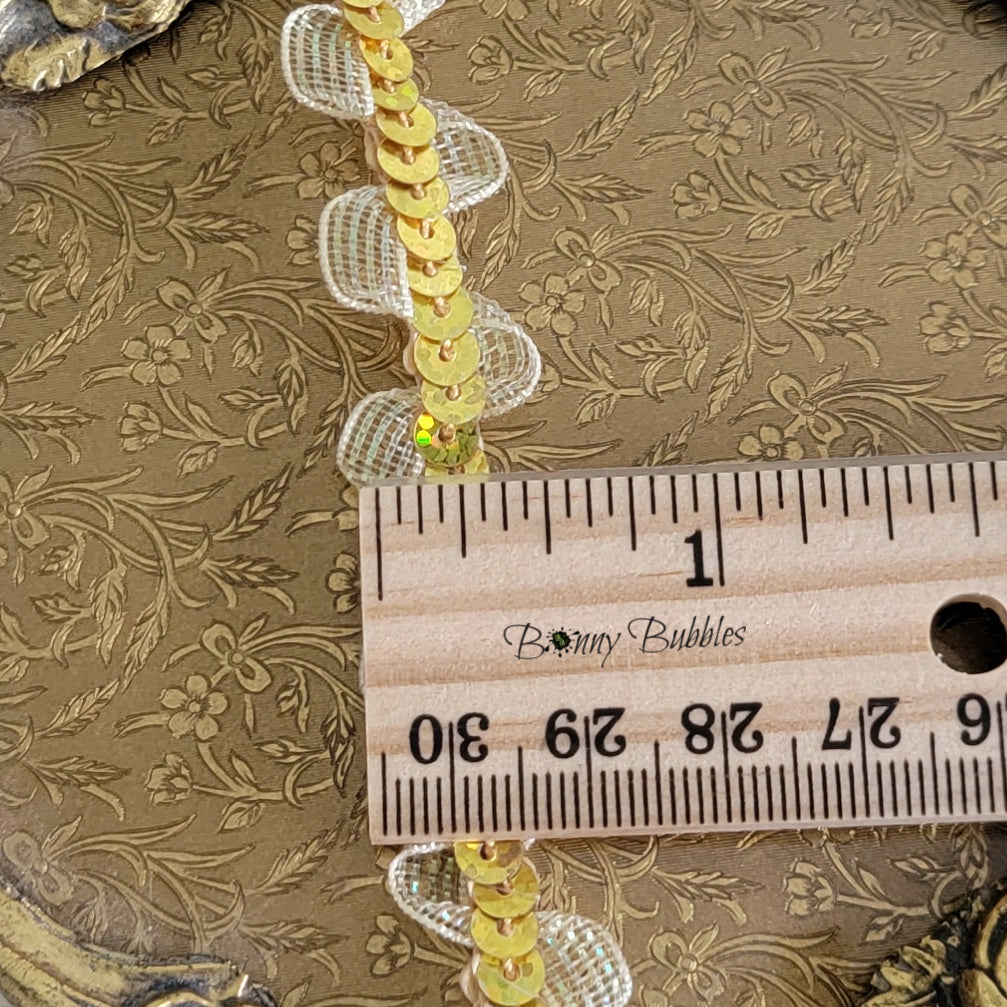 gold sequin trim