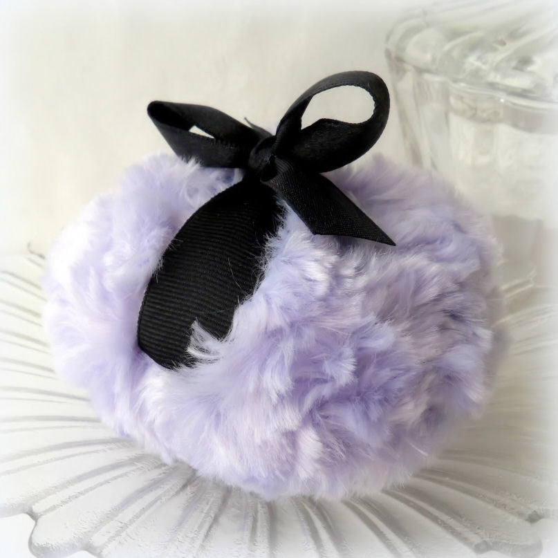 lavender black puff