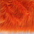 Orange, Faux Fur fabric - 20 x 5.5 inches