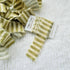 Torn Fabric Ribbon, Green and Cream