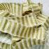 Torn Fabric Ribbon, Green and Cream